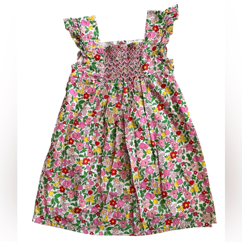 NEW. Mini Boden Girls Floral Lined Dress, Size 3-4y - Picture 1 of 6